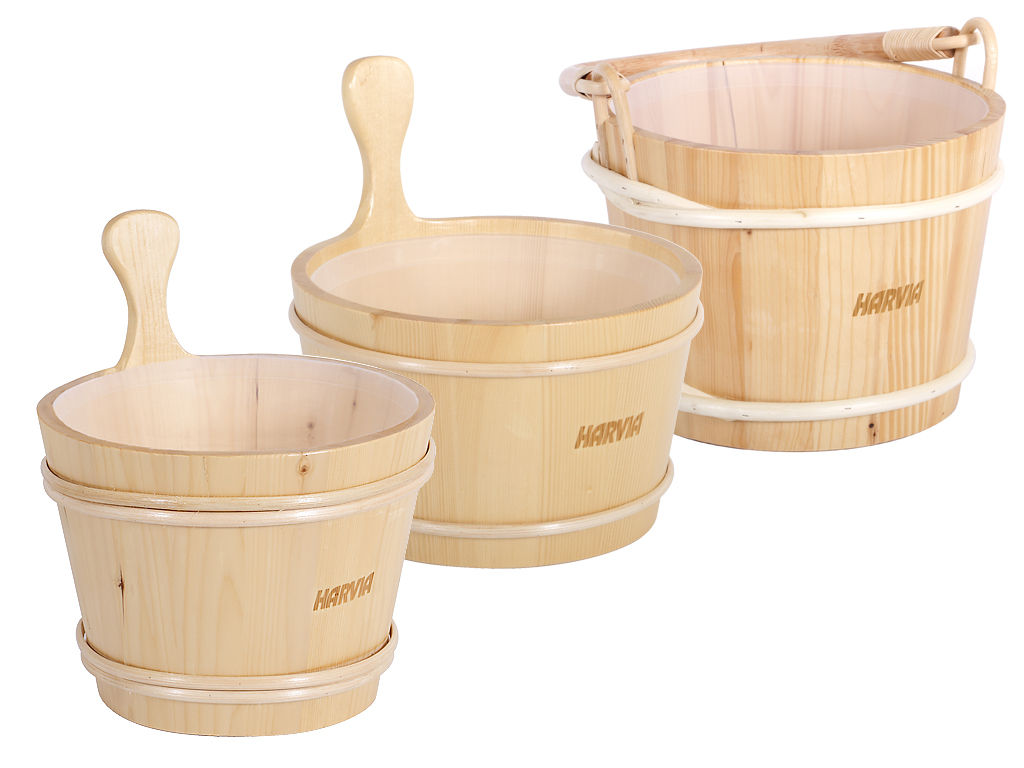 سطل چوبی سونای خشک چوبی هارویا