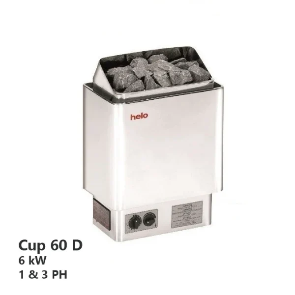 هیتر برقی سونای خشک هلو HELO سری CUP مدل 60D-2