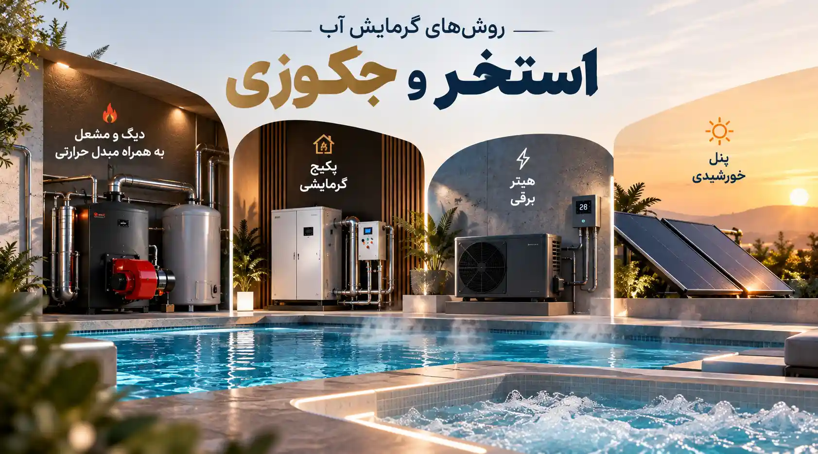 روش های تامین گرمایش استخر و جکوزی