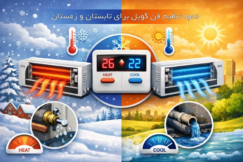 تنظیم دمای فن کویل برای تابستان و زمستان