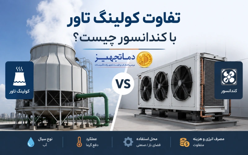 تفاوت کولینگ تاور با کندانسور چیست؟