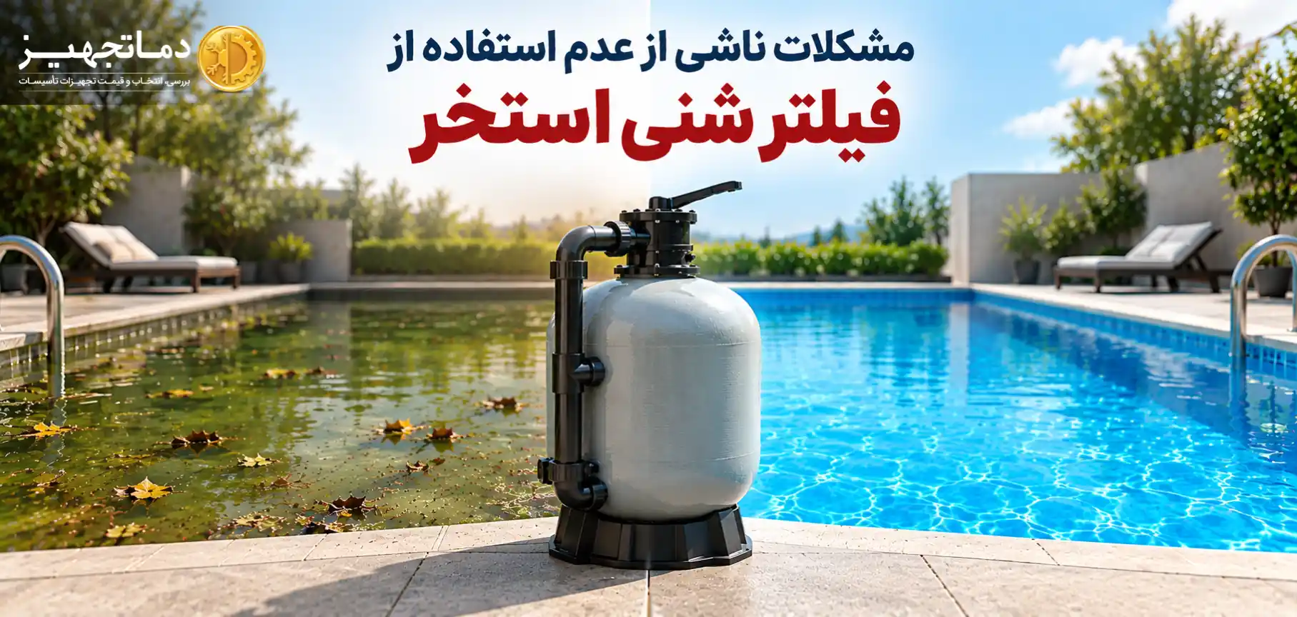 مشکلات ناشی از عدم استفاده از فیلتر شنی استخر